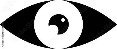 Bauhaus eye, black and white colors.