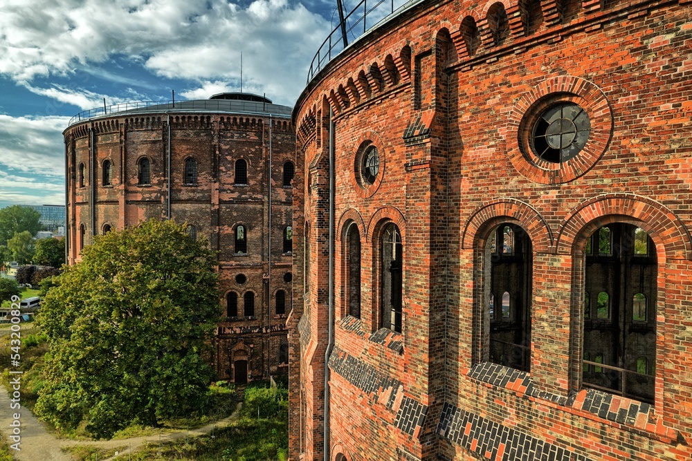 building of the old gas plant in Warsaw