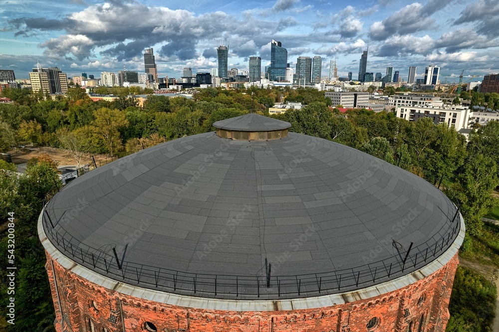 building of the old gas plant in Warsaw