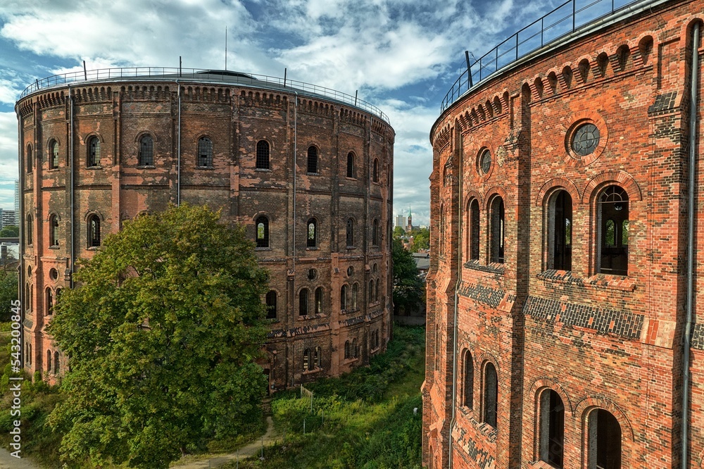 building of the old gas plant in Warsaw