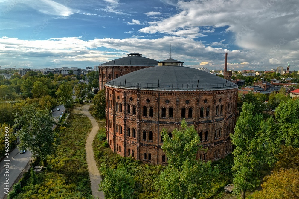 building of the old gas plant in Warsaw