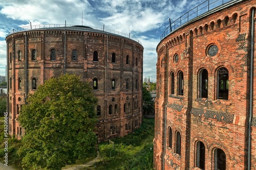 building of the old gas plant in Warsaw	 photo