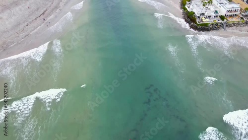 San Dieguito River drone view pan up to Delmar fairgrounds photo