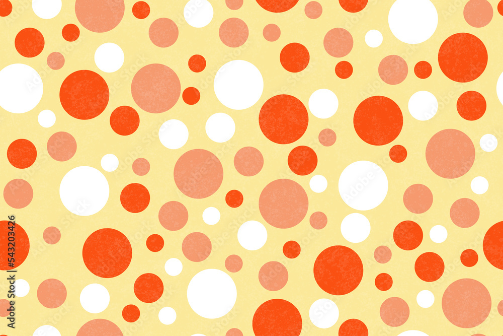 Orange and yellow polka dots on seamless background Orange and yellow polka dots on seamless background