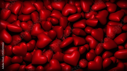 3d background from red hearts,for valentines day.