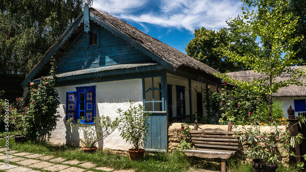 Traditional Romanian clay house. Mud-brick houses Traditional Romanian clay house. Mud-brick houses