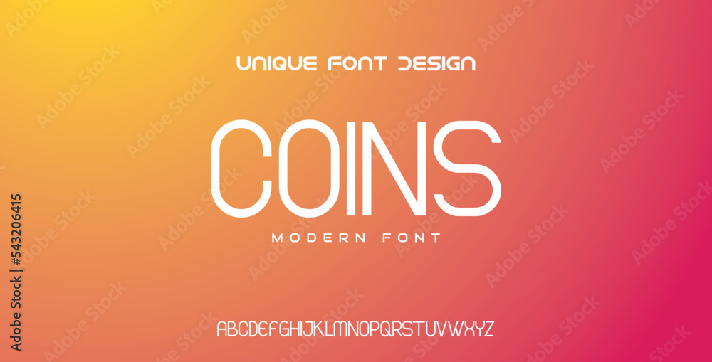 Modern alphabet line font for typography. Style of minimalist slim abstract monogram fonts. Vector illustration and tech font.