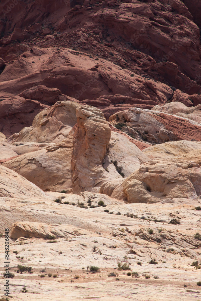 Rock formation in a desert landscape