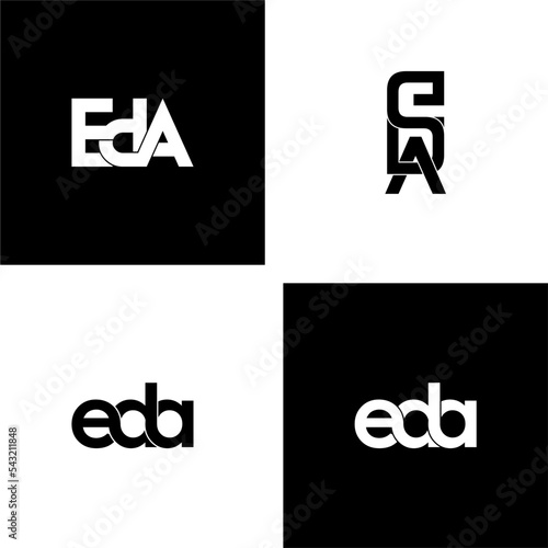 eda letter initial monogram logo design set