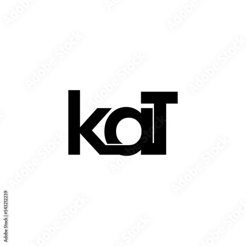 kat letter initial monogram logo design