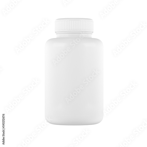 Medicine bottle. Blank. Transparent background. 3d illustration.