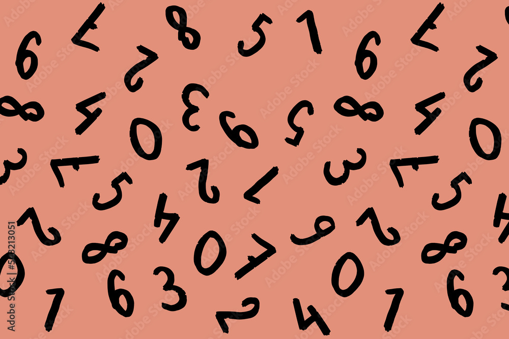 template with the image of keyboard symbols. a set of numbers. Surface template. pastel red background. Horizontal image. template with the image of keyboard symbols. a set of numbers. Surface template. pastel red background. Horizontal image.