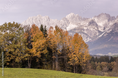 Wilder Kaiser bei Kitzbühel im Herbst