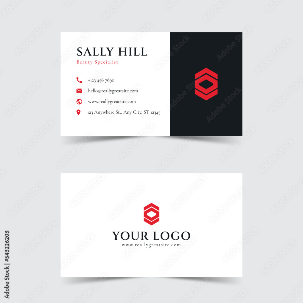 Modern Clean Business Card Template Good for Company, Business, Corporate, and Personal Modern Clean Business Card Template Good for Company, Business, Corporate, and Personal