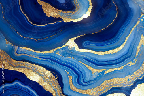 beautiful abstract grunge decorative dark blue stone wall texture. blue marble background. natural luxury style swirls of marble and gold powder. 3D Rendering