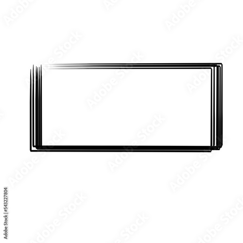 Grunge frame. Geometric blank border. Vector illustration.