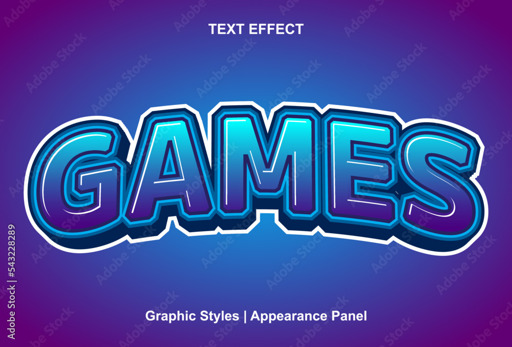 games text effect with graphic style and can be edited. games text effect with graphic style and can be edited.