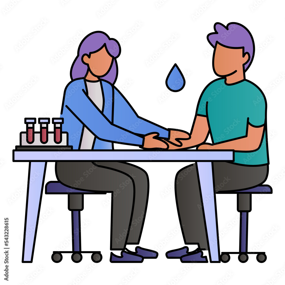 Blood Sample Collection Concept, Medical lab technician Vector Color Icon Design, Medical and Healthcare Scene Symbol, Diseases Diagnostics Sign, Doctors and Patients Characters Stock Illustration Blood Sample Collection Concept, Medical lab technician Vector Color Icon Design, Medical and Healthcare Scene Symbol, Diseases Diagnostics Sign, Doctors and Patients Characters Stock Illustration