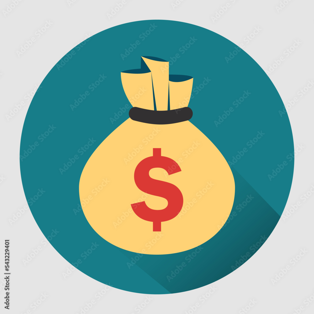 money bag icon with shadow.vector illustration money bag icon with shadow.vector illustration