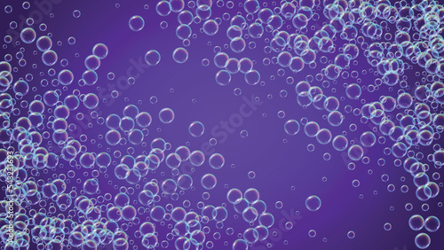 Bath bubble. Detergent soap foam and suds for bathtub. Shampoo.