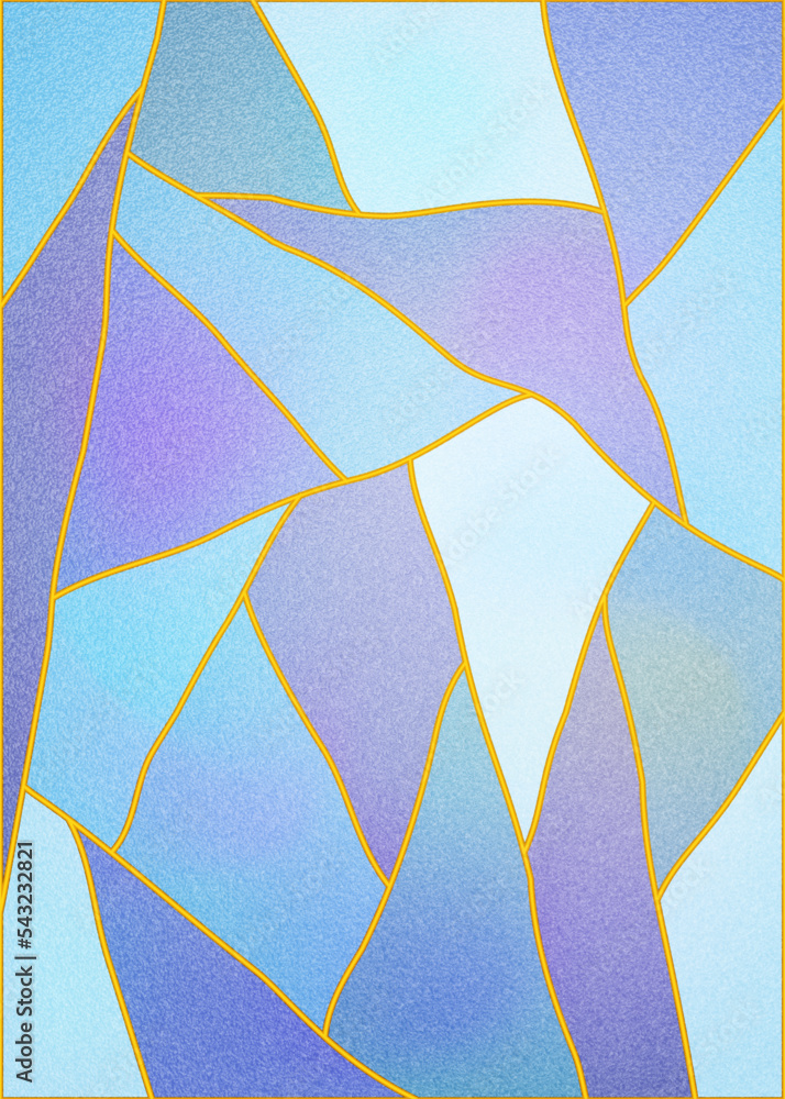Stained-glass composition of colored glass. Stained glass window for ...
