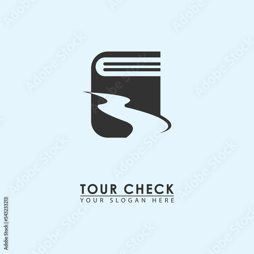 travel guide book logo icon