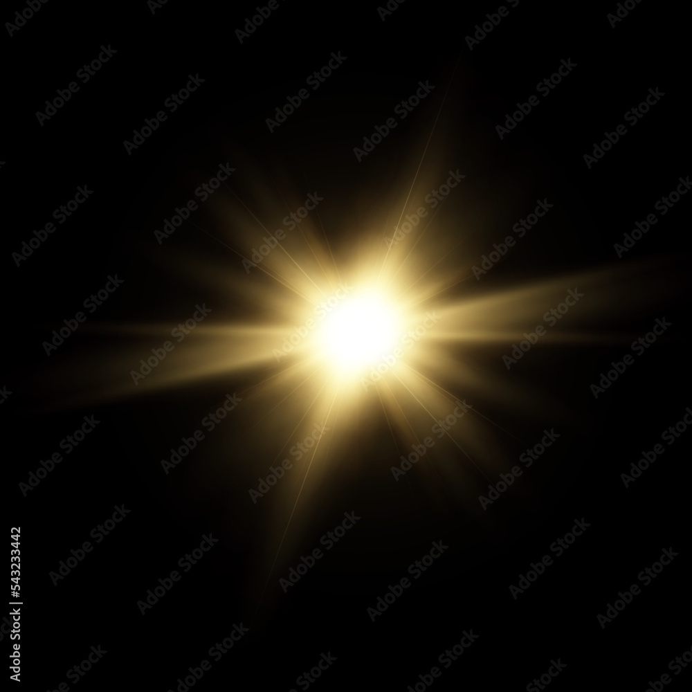 Transparent sunlight with a special glare light effect. PNG. Isolated light effects on a transparent background. Vector illustration Transparent sunlight with a special glare light effect. PNG. Isolated light effects on a transparent background. Vector illustration