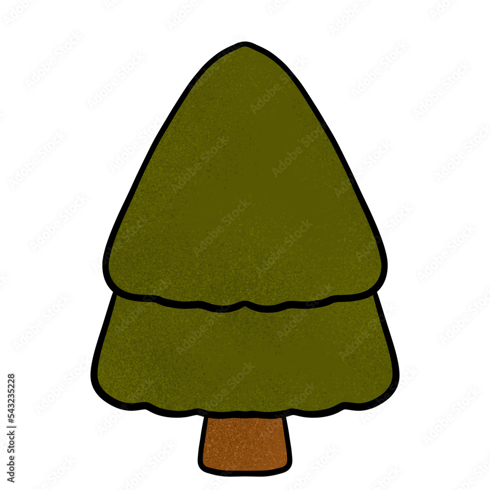 cartoon christmas tree pine tree cute card cute bright cartoon christmas