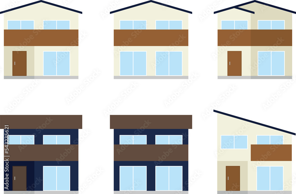 住宅のイラストのアイコンセット
住宅のイラストのアイコンセット