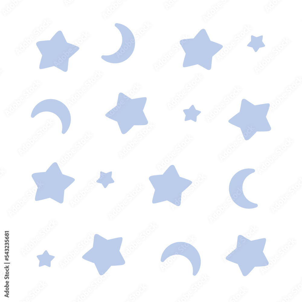 Pattern luna & stelle - obrazy, fototapety, plakaty 