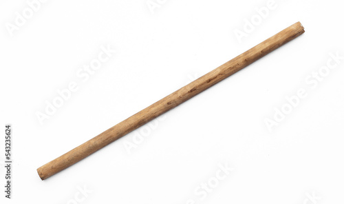 pointer, wooden long stick isolated on white background