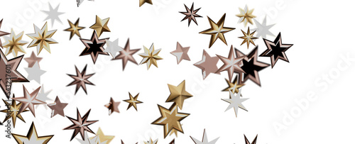 stars background, sparkle lights confetti falling. magic shining Flying christmas stars on night