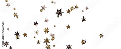 stars. Confetti celebration, Falling golden abstract decoration for party, birthday celebrate, © vegefox.com
