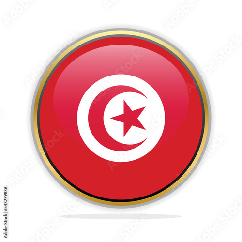 Button Flag Design Template Tunisia