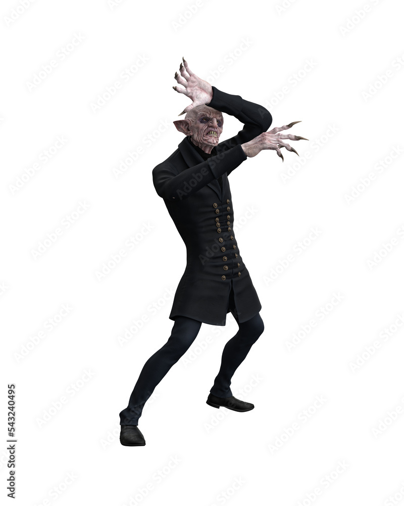 Vampire fending off an attacker. 3d illustration isolated on transparent background. Vampire fending off an attacker. 3d illustration isolated on transparent background.