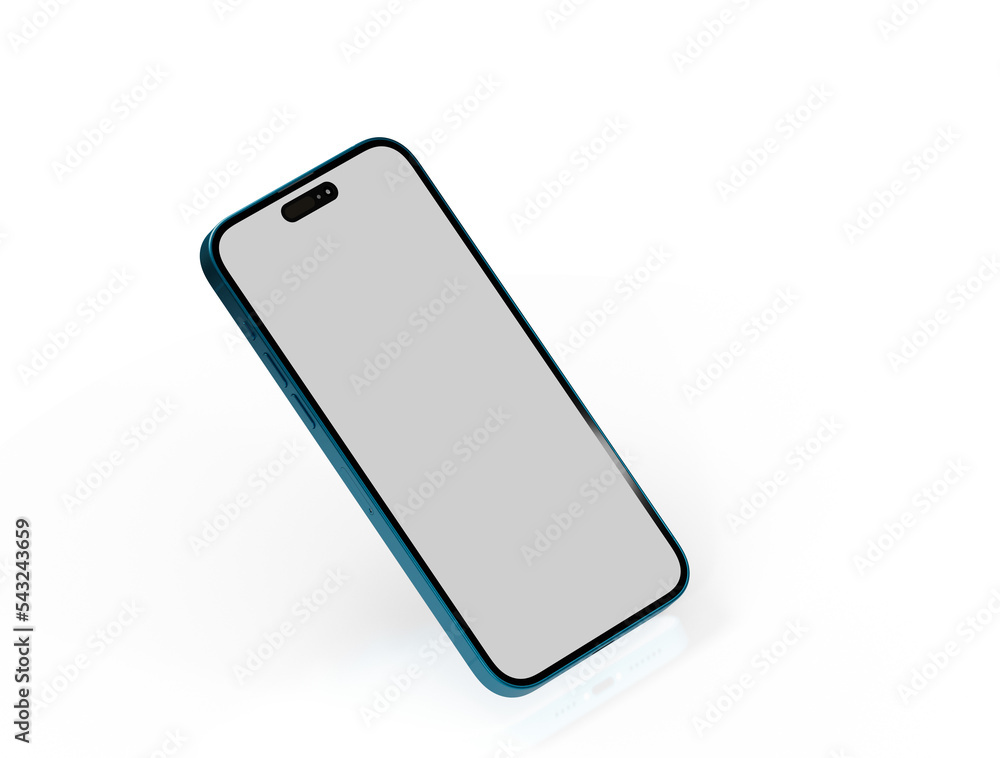 smartphone With Blank Screen in 3d smartphone With Blank Screen in 3d