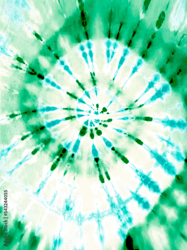 Spiral Tie Dye Pattern In Rustic Green Blue Tie Dye Backdrop 