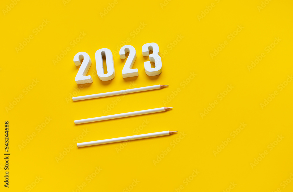 2023 new year,business idea with pencil,Inspiration to success,ideas ...