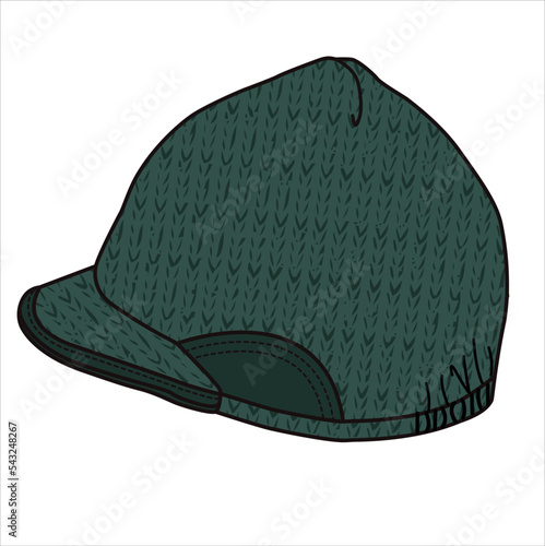 CHUNKY KNIT HAT FOR UNISEX WEAR VECTOR