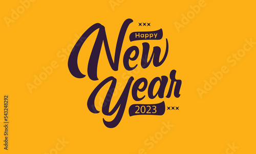Happy new year 2023, typography.