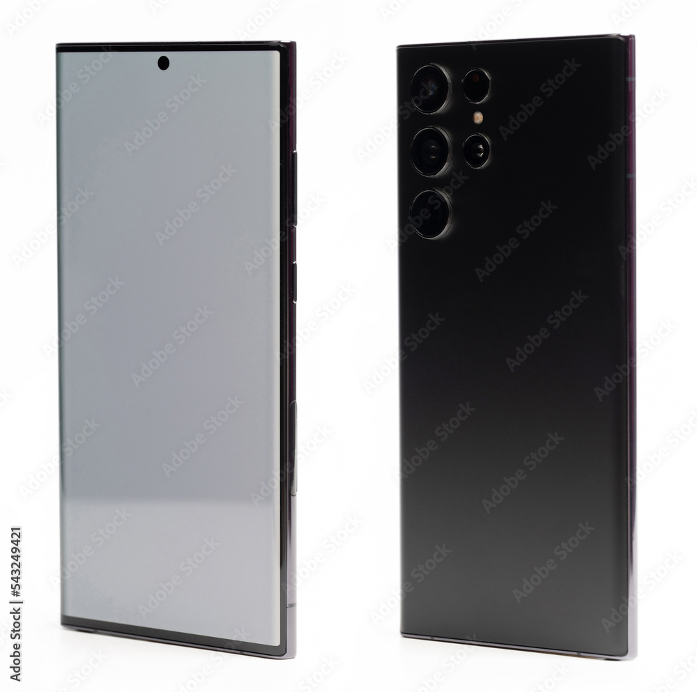 Isometric view of modern smartphone Isometric view of modern smartphone