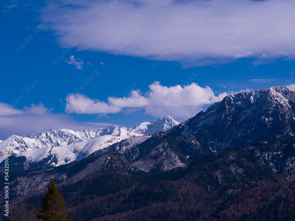 Polish Tatras in winter. Zakopane, High Tatras, Poland
