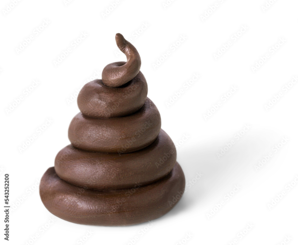 Art emoticon brown poop with eyes and mouth Art emoticon brown poop with eyes and mouth