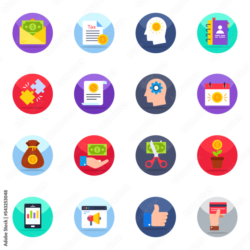 Pack of Financial Management Flat Icons
Pack of Financial Management Flat Icons