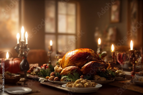 christmas table with gifts