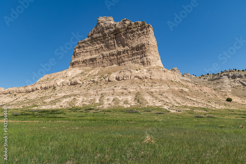 Rock face at Scotts Bluff National Monument, Gering, Nebraska, USA photo