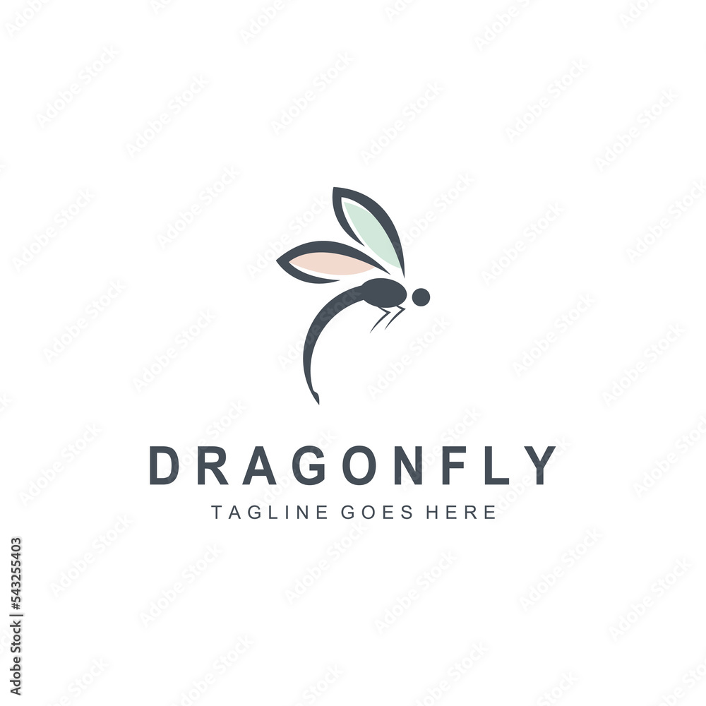 Obraz premium Dragonfly illustration icon