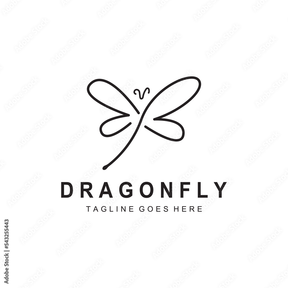 Obraz premium Dragonfly illustration icon