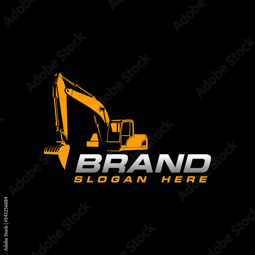 excavator logo design template