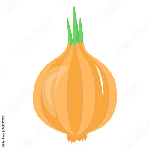 A flat garlic icon design 